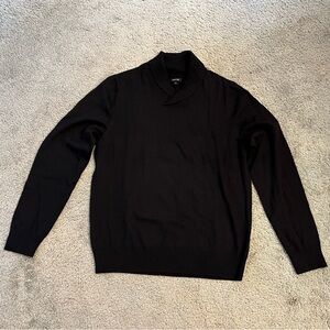 Apt 9 black merino wool v-neck sweater Size M